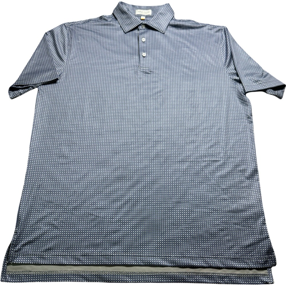 Peter Millar Navy Microdot Performance Polo